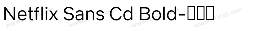 Netflix Sans Cd Bold字体转换